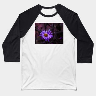 Purple Flower in the Dark - macro Baseball T-Shirt